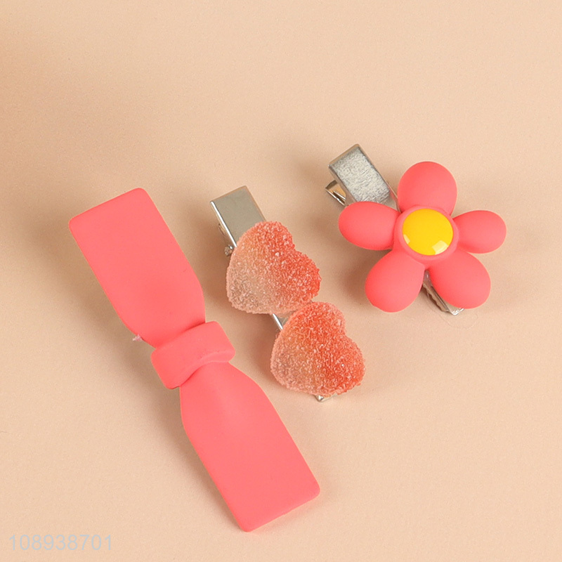 High Quality 3PCS Cute Hair Clips Alligator Hairpins Wholesale