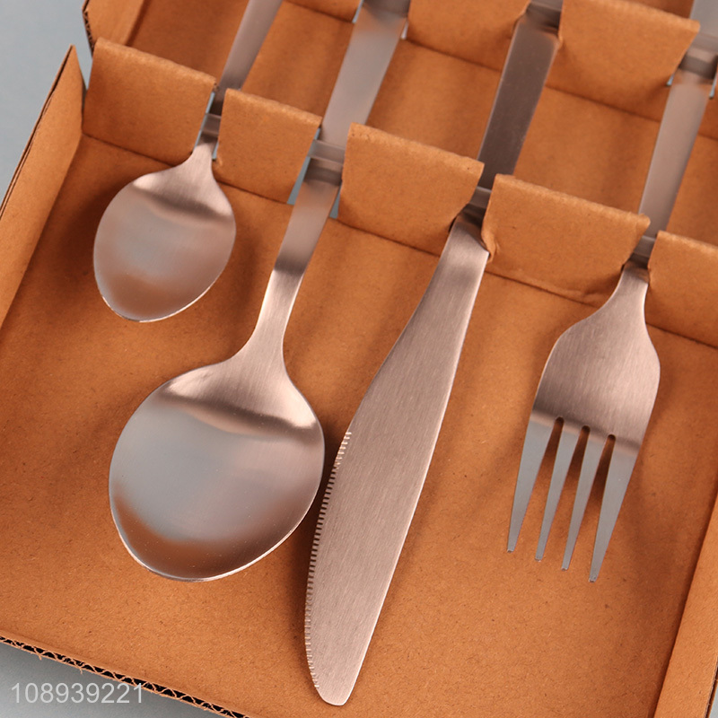 New arrival 4pcs stainless steel cutlery set for home hotel