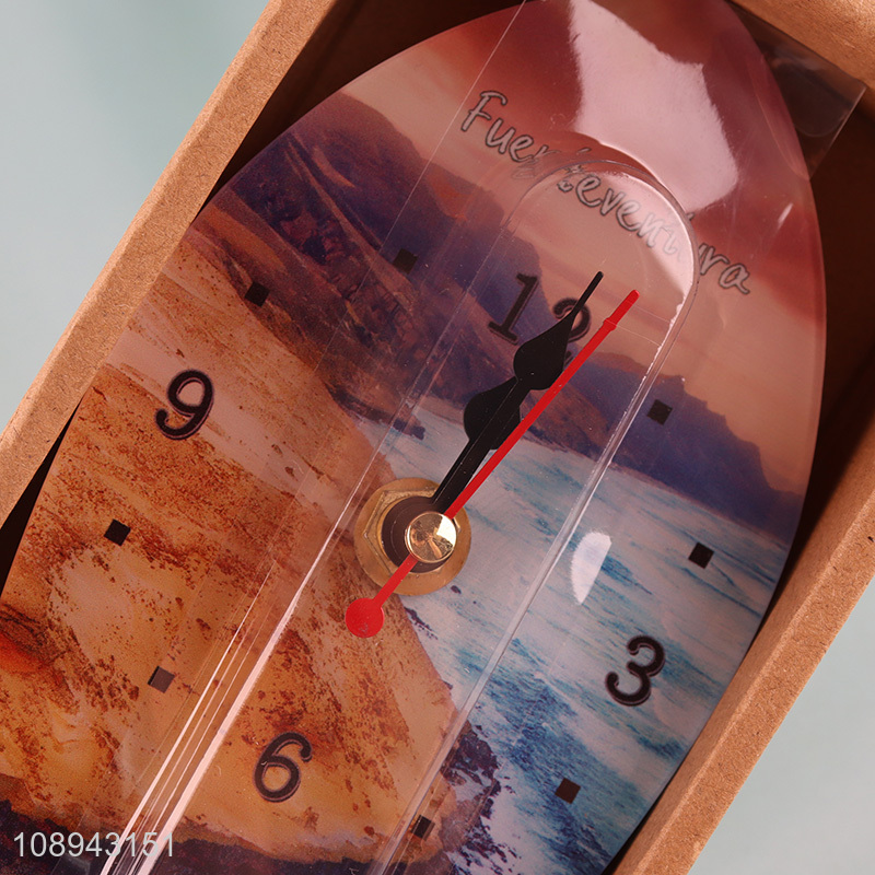 Best sale home decor glass table clock desk clock wholesale