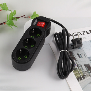 Factory Price European Flat Extension Socket Power Strip with 3 Sockets