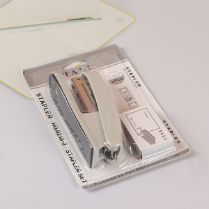 China supplier school office supplies stapler and staples set