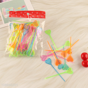 High Quality Colorful Plastic Appetizer Picks Fruit Sticks