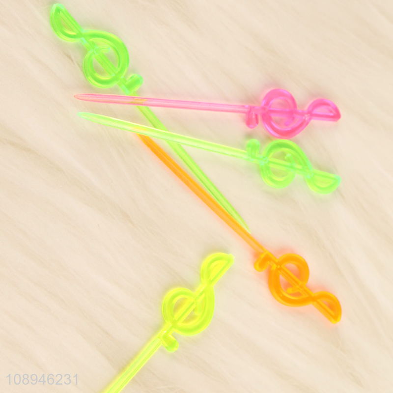 Factory Supply Colorful Plastic Fruit Picks for Appetizers