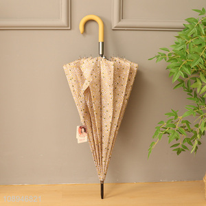 China Imports 16k Long Auto Open Straight <em>Umbrella</em> Floral Printed <em>Umbrella</em>