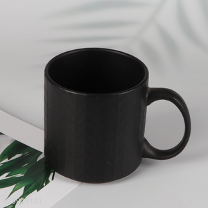 Latest design black ceramic coffee cup tea cup with handle