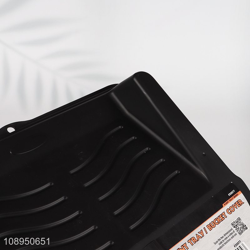 Latest design black 9inch plastic paint roller tray for sale