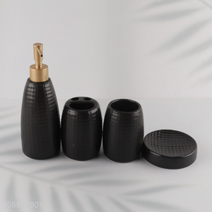 Wholesale 4PCS Ceramic <em>Bathroom</em> Accessories <em>Set</em> with Toothbrush Holder