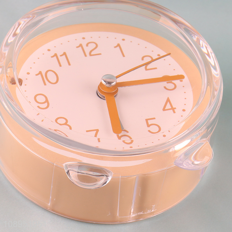 China Imports Round Silent Analog Alarm Clocks Travel Clocks