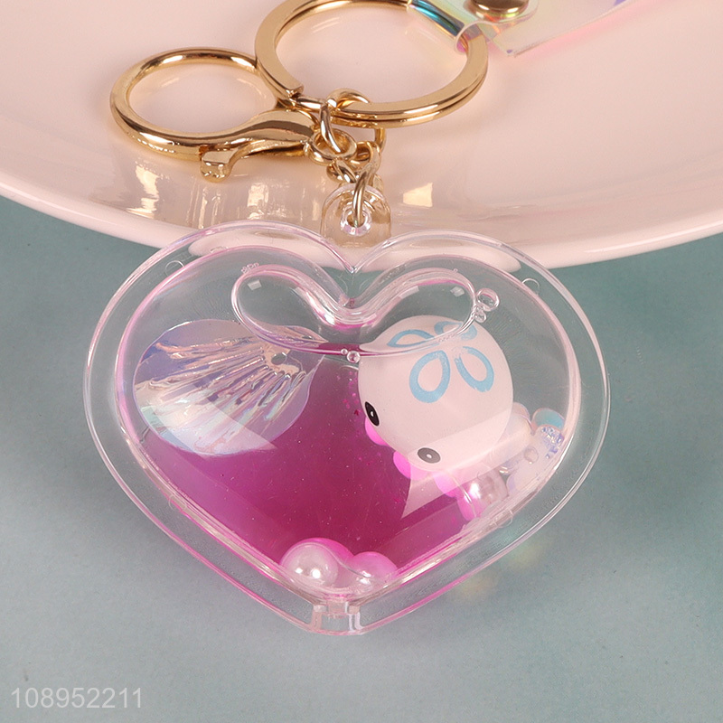 Yiwu market heart shape pendant portable keychain for sale