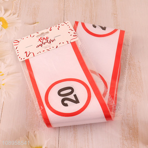 New Product 15PCS 20-Year-Old Speed Limiter Birthday Party Sashes