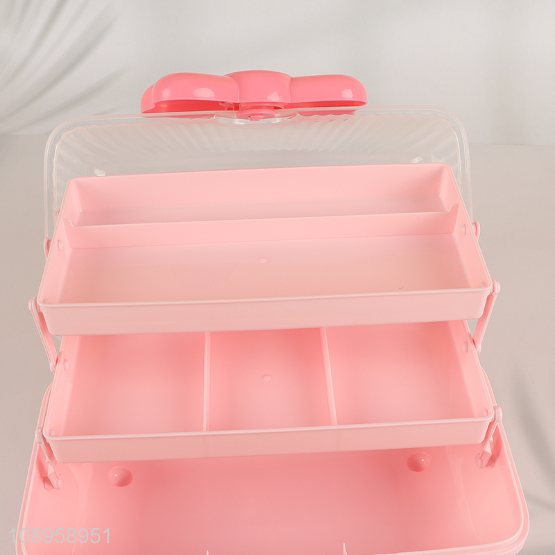 Factory direct sale plastic portable medicine storage box with handle