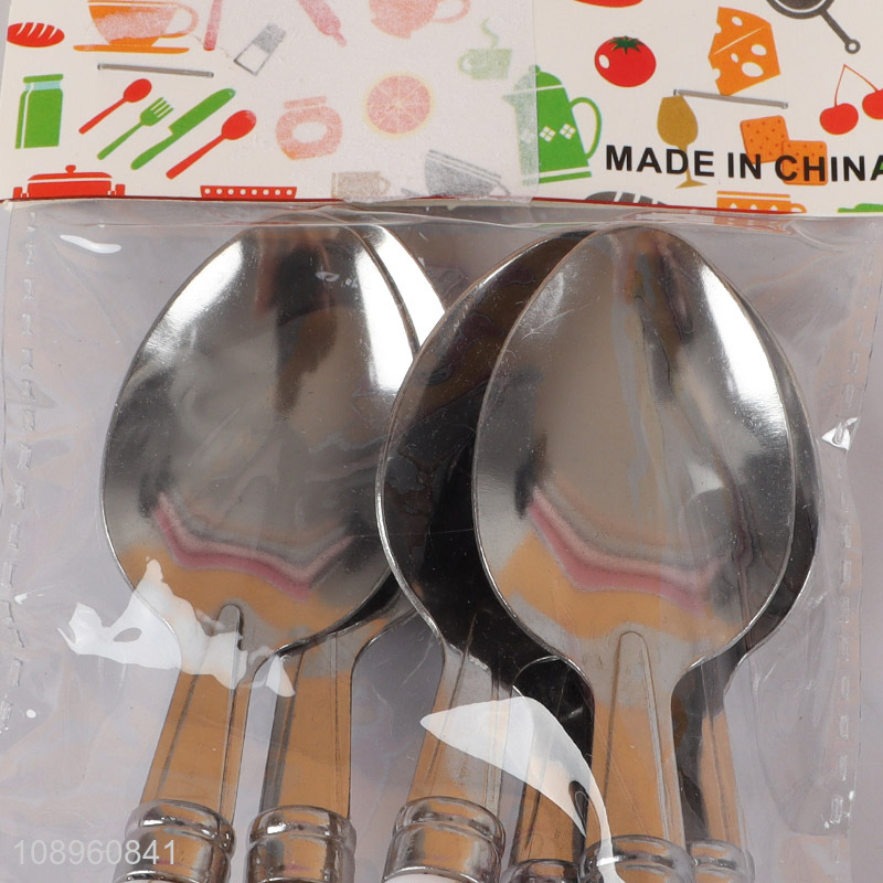 New product 6pcs stainless steel tableware spoon set for sale