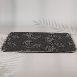 China products flower pattern rectangle <em>floor</em> <em>mat</em> door <em>mat</em>