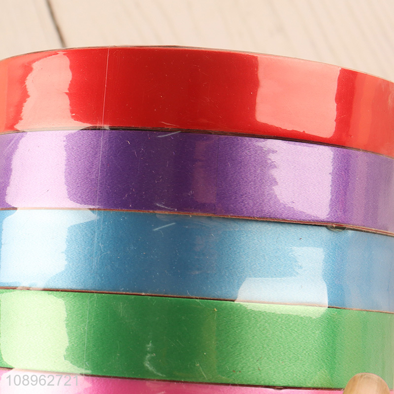 Online Wholesale 5 Rolls Colorful Ribbons for Craft, Gift Wrapping