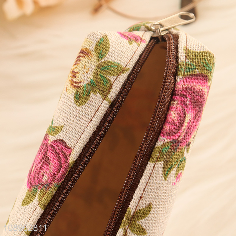 Online Wholesale Floral Print Cloth Pencil Bag School Pencil Pouch