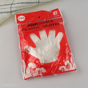 Factory Price 100PCS Disposable PE <em>Gloves</em> <em>Latex</em> Free Plastic <em>Gloves</em>