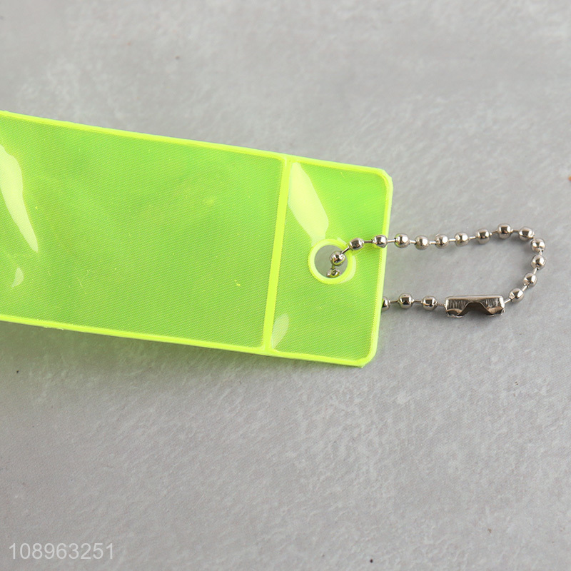 Factory Price Safety Reflector PVC Reflective Keychain for Backpack Jacket