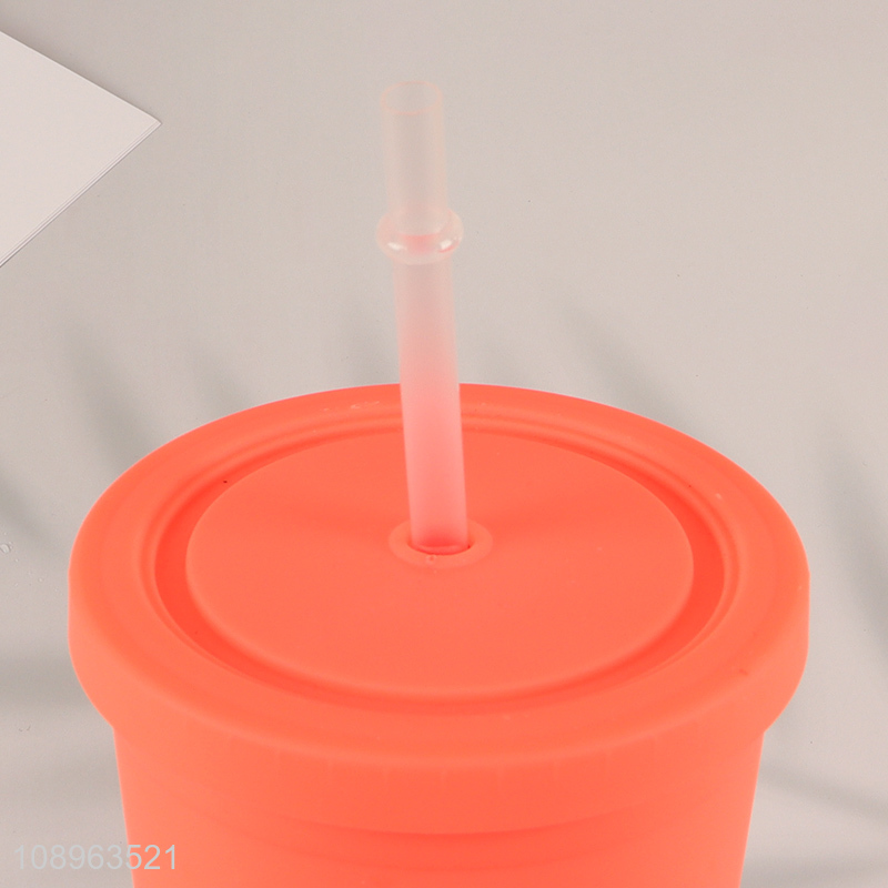 China products bpa free 700ml plastic water cup drinking cup with lid&straw