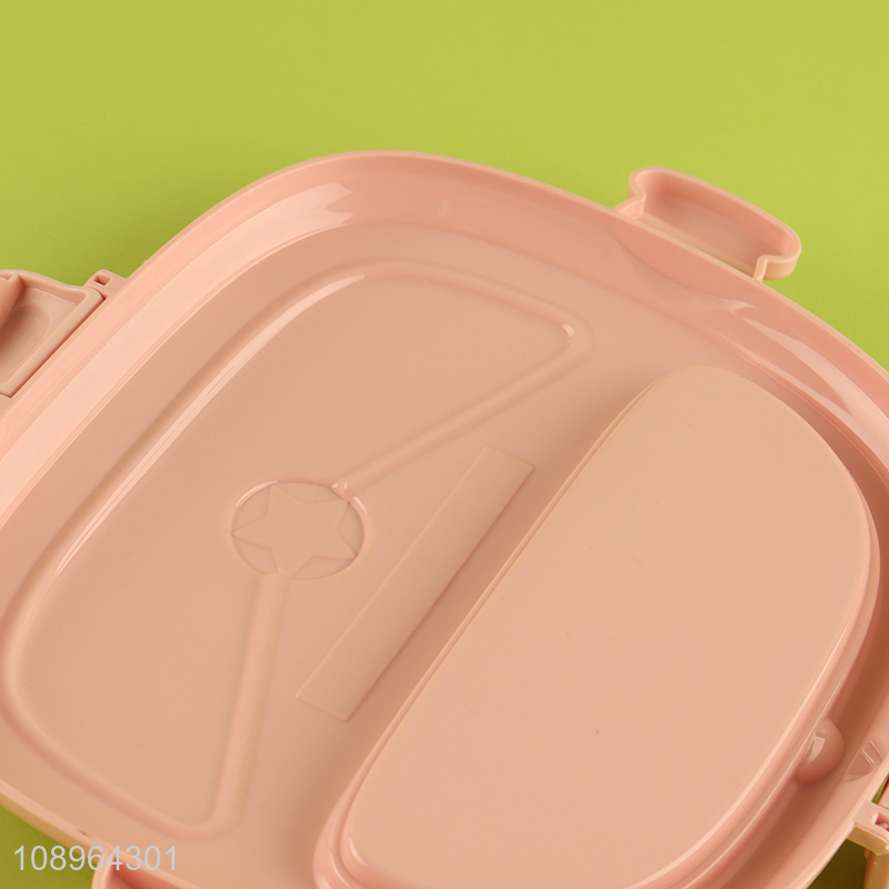 New Arrival 3-Compartment Cute Plastic Bento Lunch Box for Kids