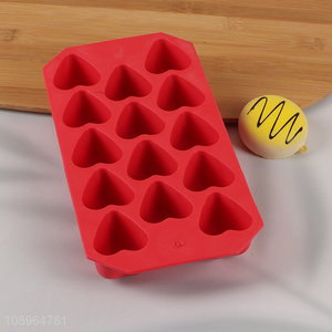 China factory silicone heart shape ice cube mold for sale