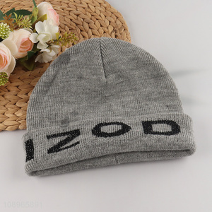 Wholesale Winer Hat Knit Outdoor Beanie Cap Jacquard Hat for Women Men