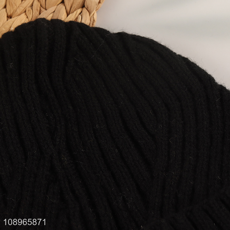 High Quality Unisex Winter Hat Ribbed Beanie Hat Warm Knit Beanie Cap