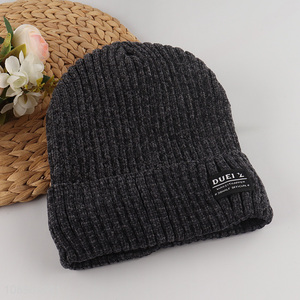 New Product Unisex Soft Warm Trendy Chenille Beanie Winter Beanie Cap