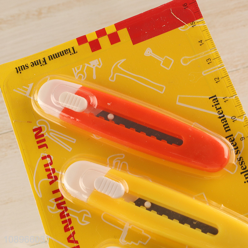 Hot Selling 3PCS Mini Retractable Paper Cutters Heavy Duty Box Cutters