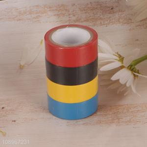 Yiwu market 4pcs Pvc tape roll electrical insulating tape