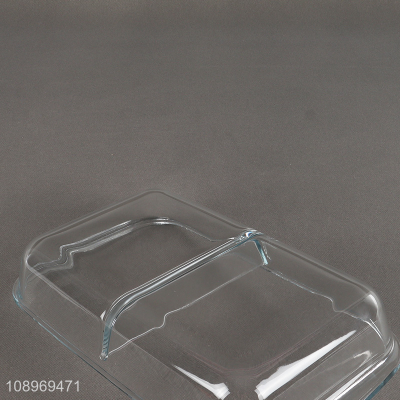 Factory price clear glass heat-resistant baking dish baking tray