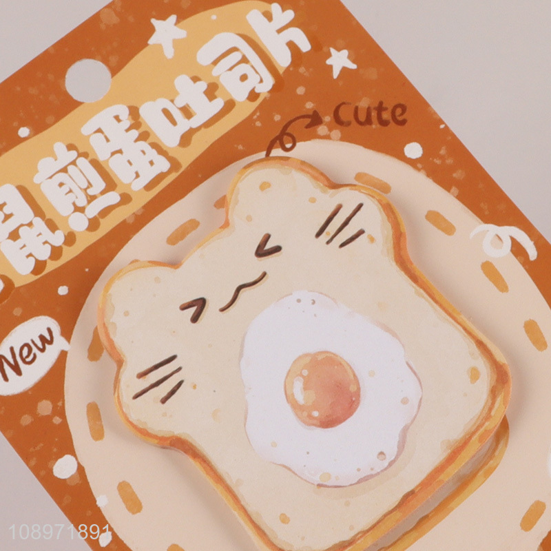 New arrival cartoon bread shape sticky note post-it notes