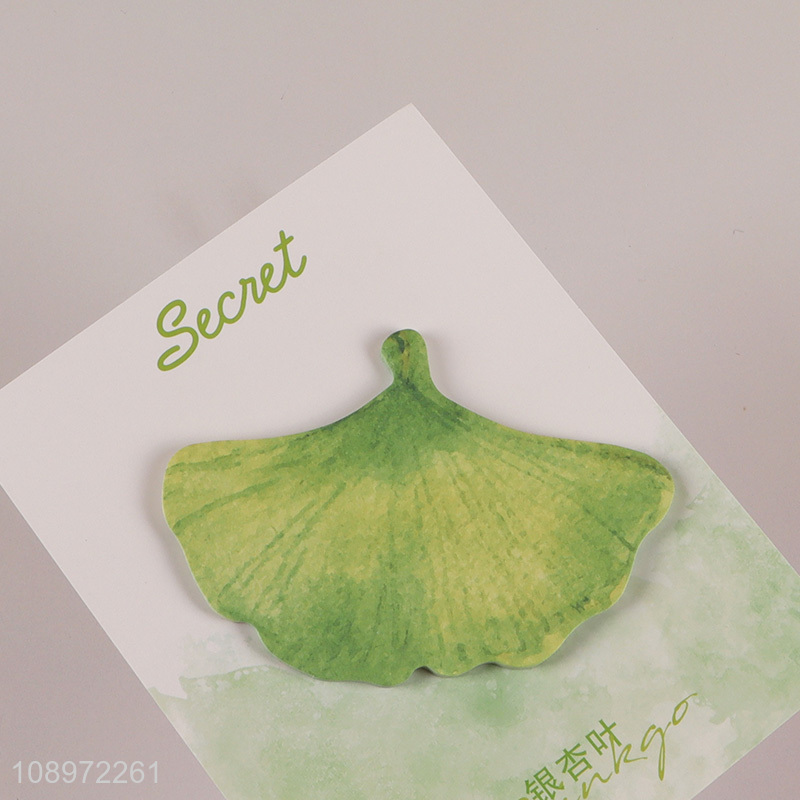 China wholesale ginkgo leaf shape school office sticky notes