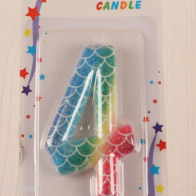 China supplier decorative birthday cake candle number4 candle