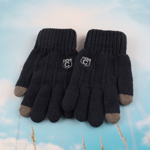 Good Quality Winter Knit Gloves Touch Screen Texting Gloves for Men