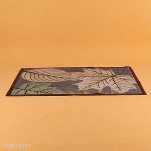 China factory rectangle leaves pattern door <em>mat</em> <em>floor</em> <em>mat</em>