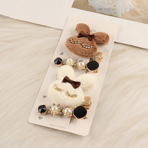 Hot Selling 4PCS Cute Hair Clips Set for Women Kids Girls