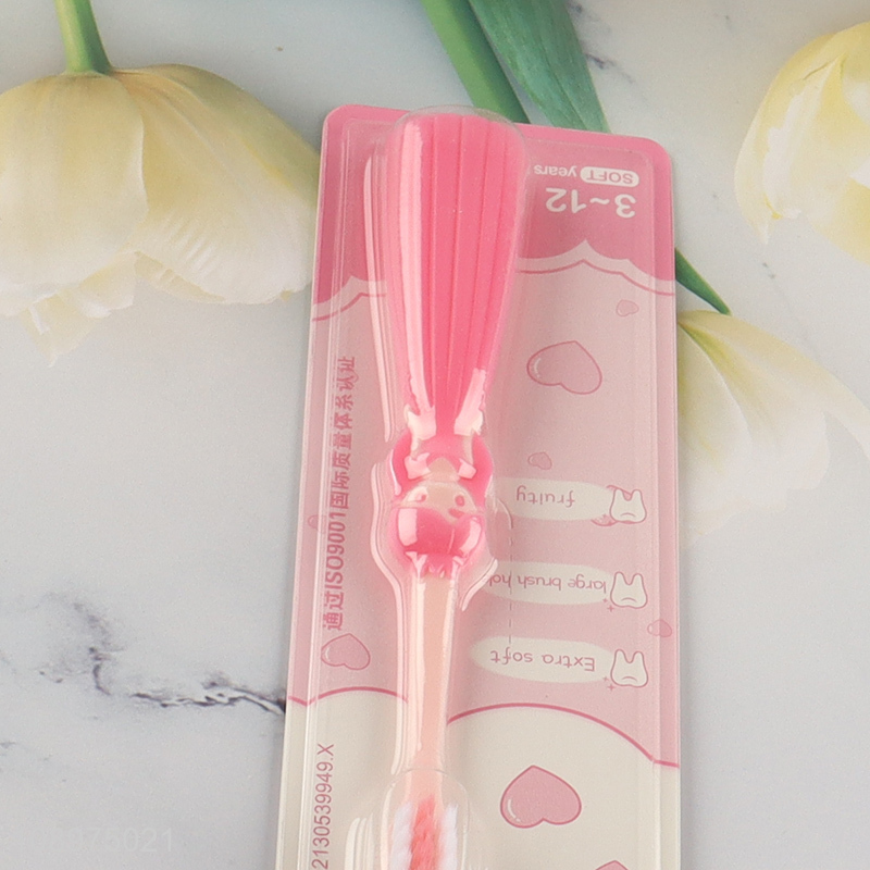 Good quality pink children princess oral care toothbrush