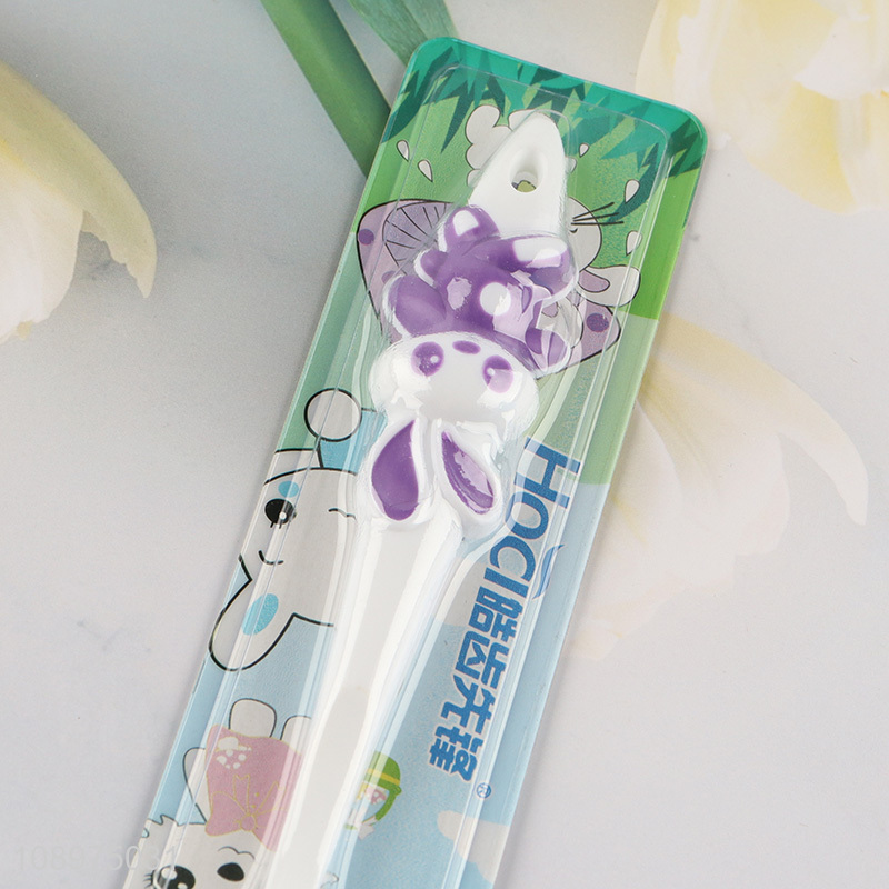 Factory price cartoon rabbit kids soft toothbrush for oral care