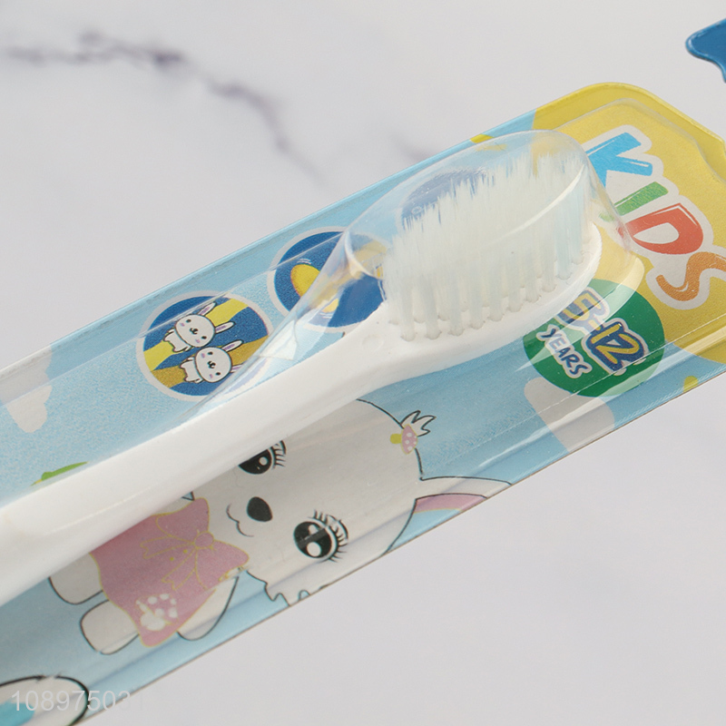 Factory price cartoon rabbit kids soft toothbrush for oral care