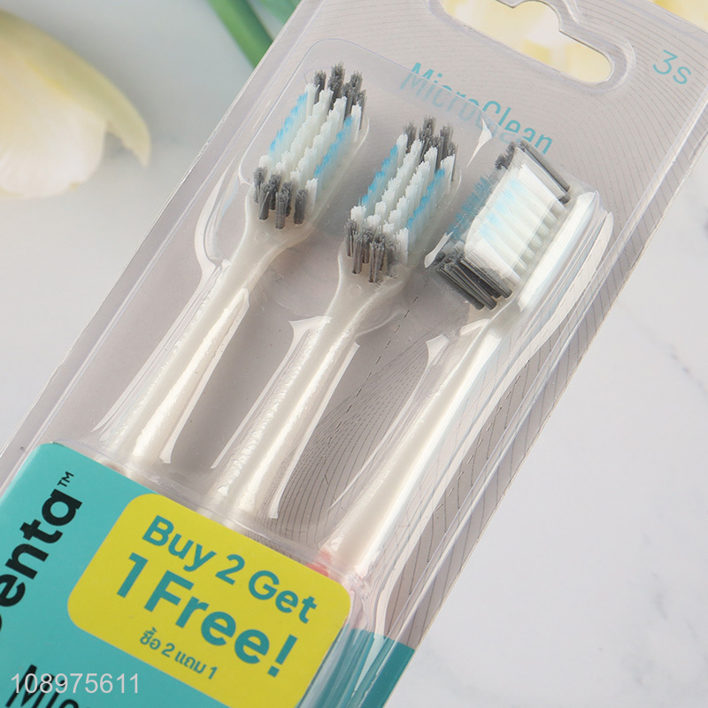 Hot items 3pcs adult deep clean toothbrush for oral care