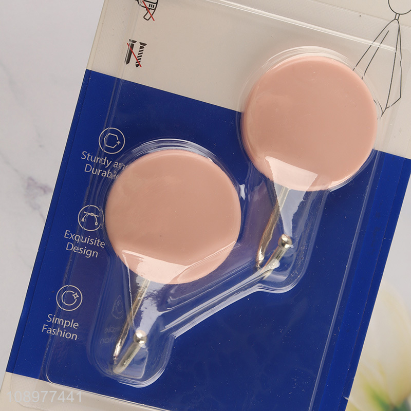 China supplier 2pcs round heavy duty adhesive hook sticky hook