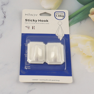 Hot products 2pcs heavy duty sticky hook adhesive hook set