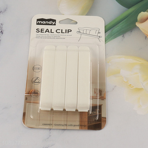 Factory supply 4pcs moisture-proof food bag clips seal clips