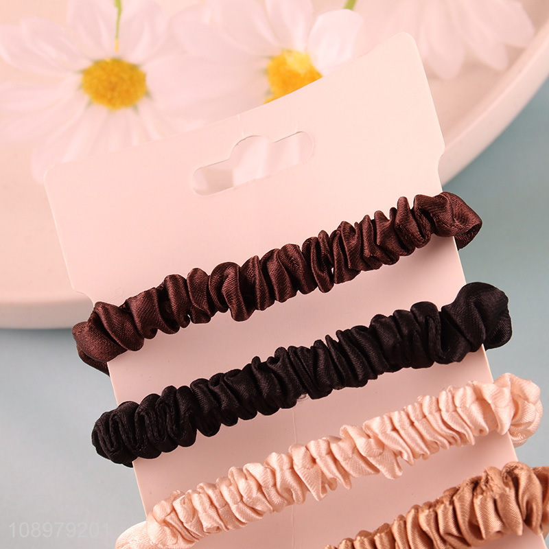 Hot selling 4pcs elastic girls hair ring hair rope wholesale