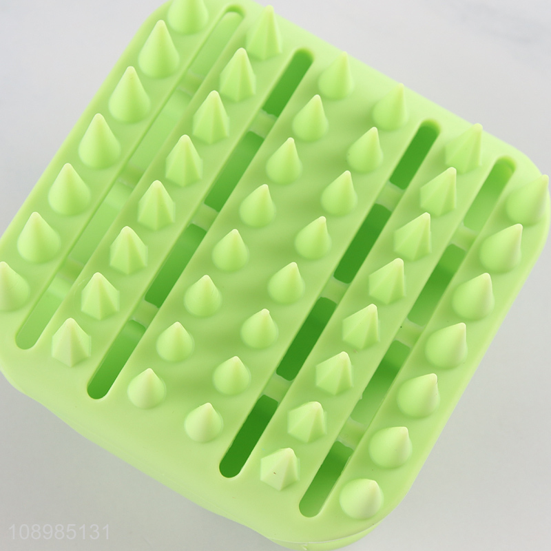 Top selling square scalp care soft silicone shampoo brush