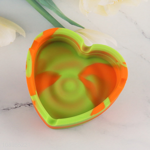 Factory direct sale heart shape silicone <em>ashtray</em> smoking accessories