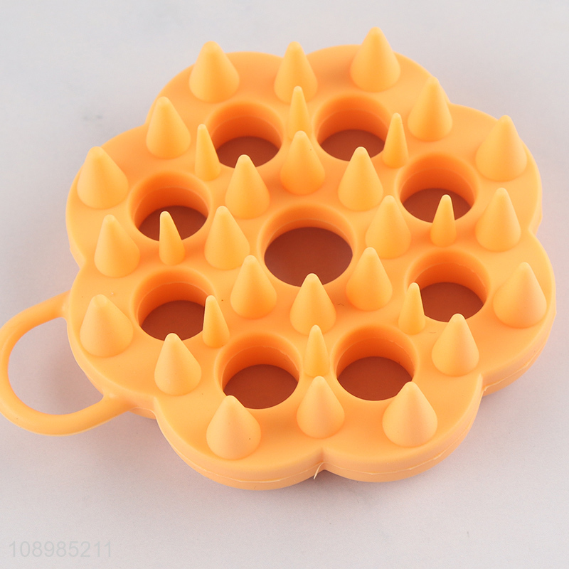 Good sale silicone hollow shampoo brush massage brush