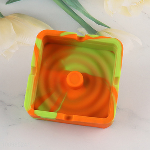 Top quality square heat-resistant silicone <em>ashtray</em> for sale