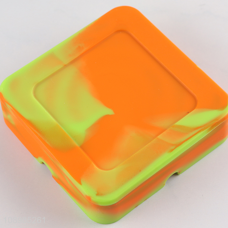 Factory direct sale square heat-resistant silicone ashtray wholesale