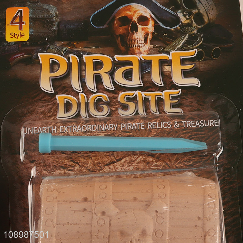 Hot Selling Educational Toy Pirate Treasure Chest Dig Kit for Girls Boys